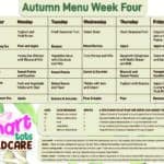 autumn menu week 4 leaf background